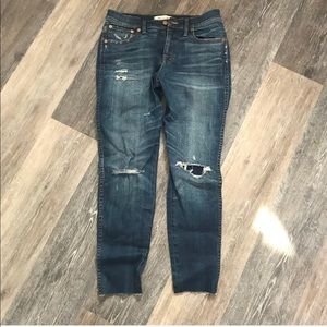Madewell distressed skinny jeans 10” rise